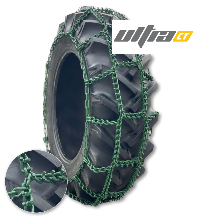 Ultra CT - ConTrac Studded Single Diamond Chain - Tractor version
