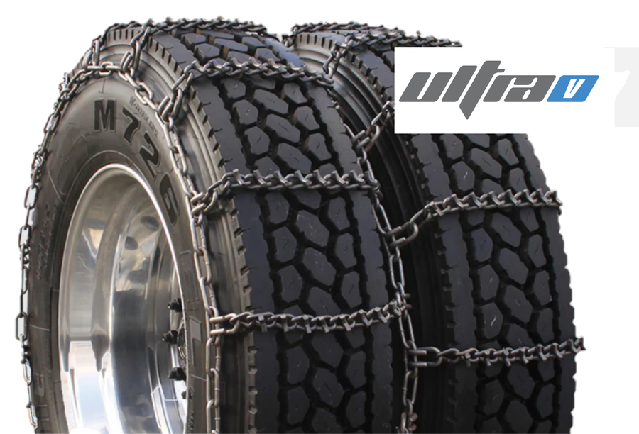 Ultra V-bar Canadian Spec Triple Tire Chain With Cam Locks - 7mm - Commercial Truck
