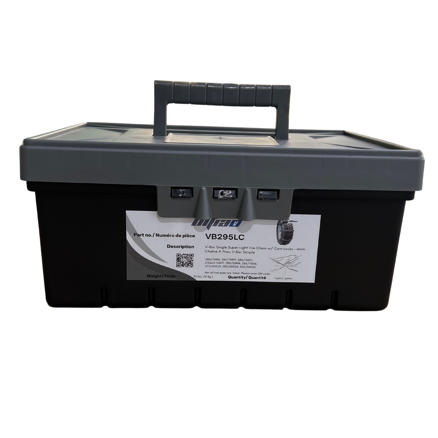 Ultra V-Bar Super Light Single Tire Chain With Cam Locks - Light Truck - 6mm